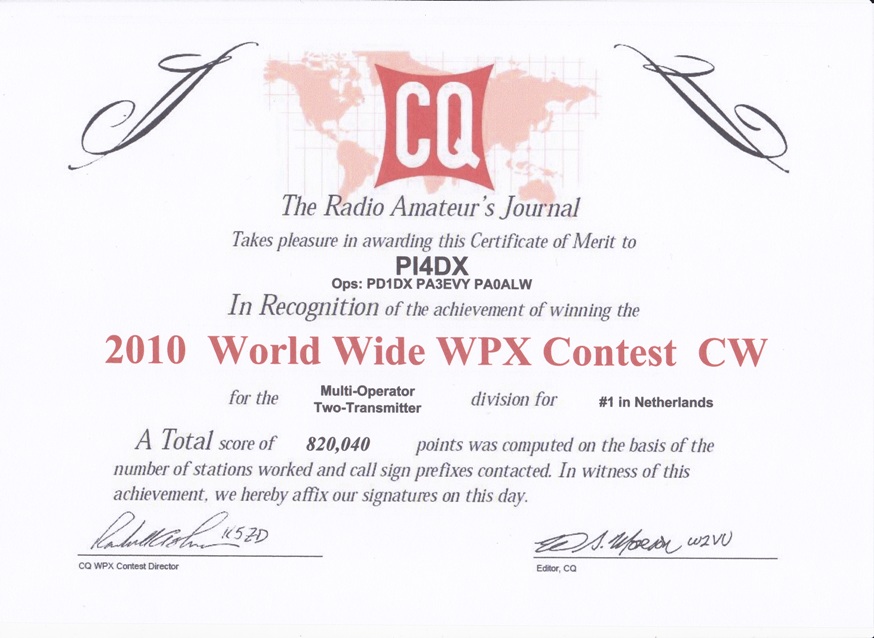 2010 CQ WW WPX CW PI4DX