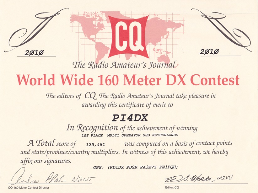 2010 CQ WW 160 meter DX MO SSB 2010