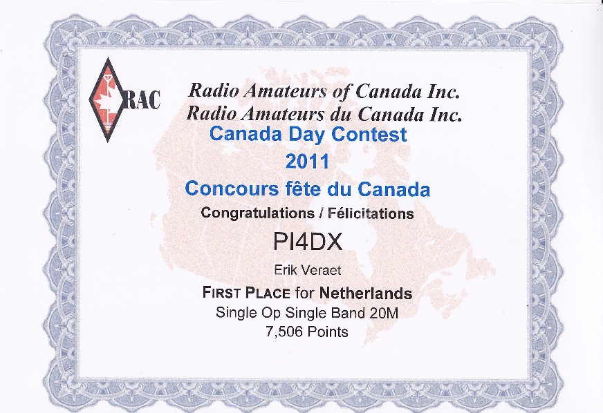 2011 Canada Day contest SOSB 14 Mhz 2011