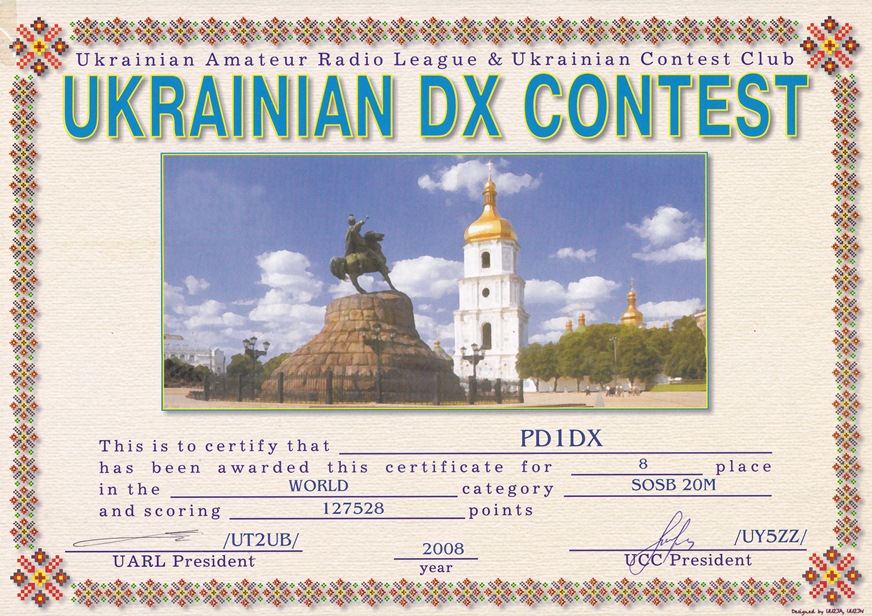 2008 Ukrainian dx SOSB20meter PD1DX 2008