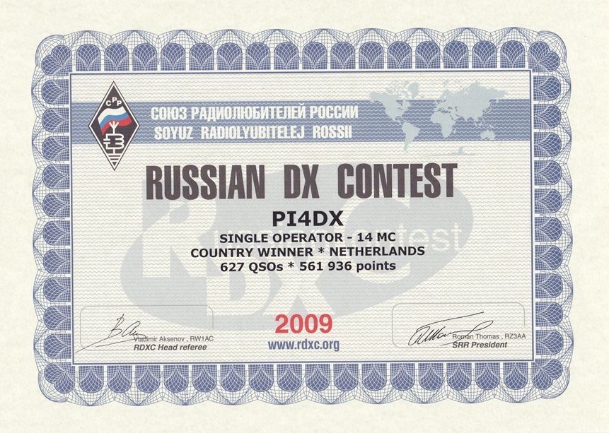 2009 Russian DX SO 20meter 2009