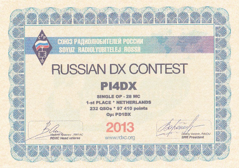 2013 Russian DX PI4DX