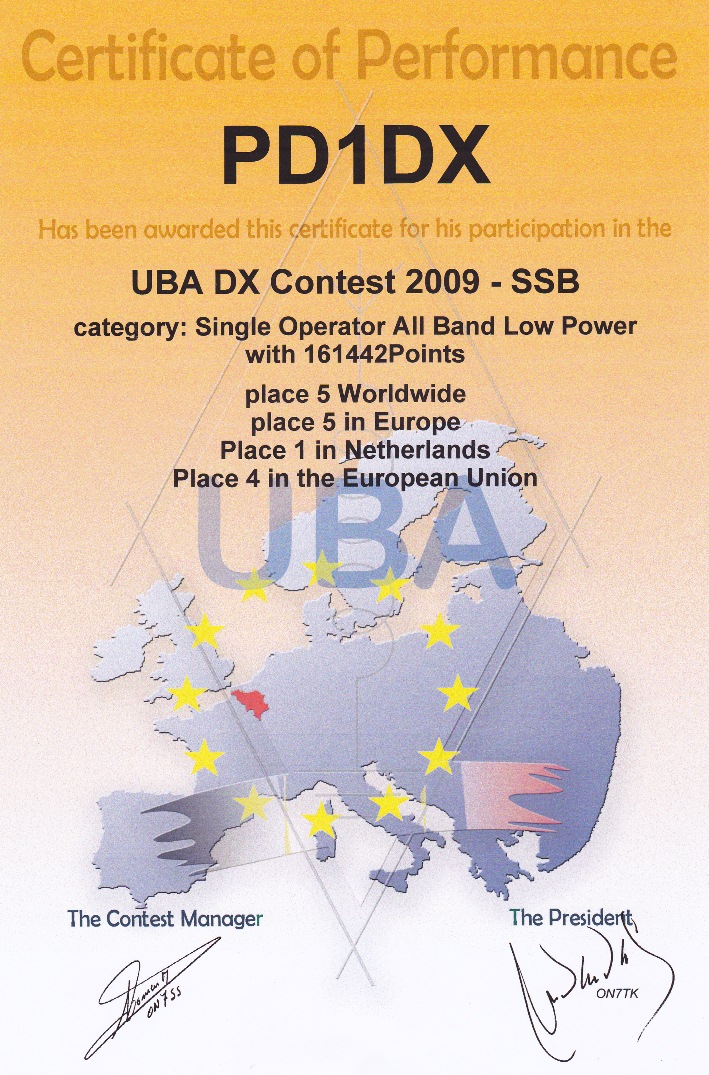 2009 UBA SO AB LP PD1DX SSB 2009