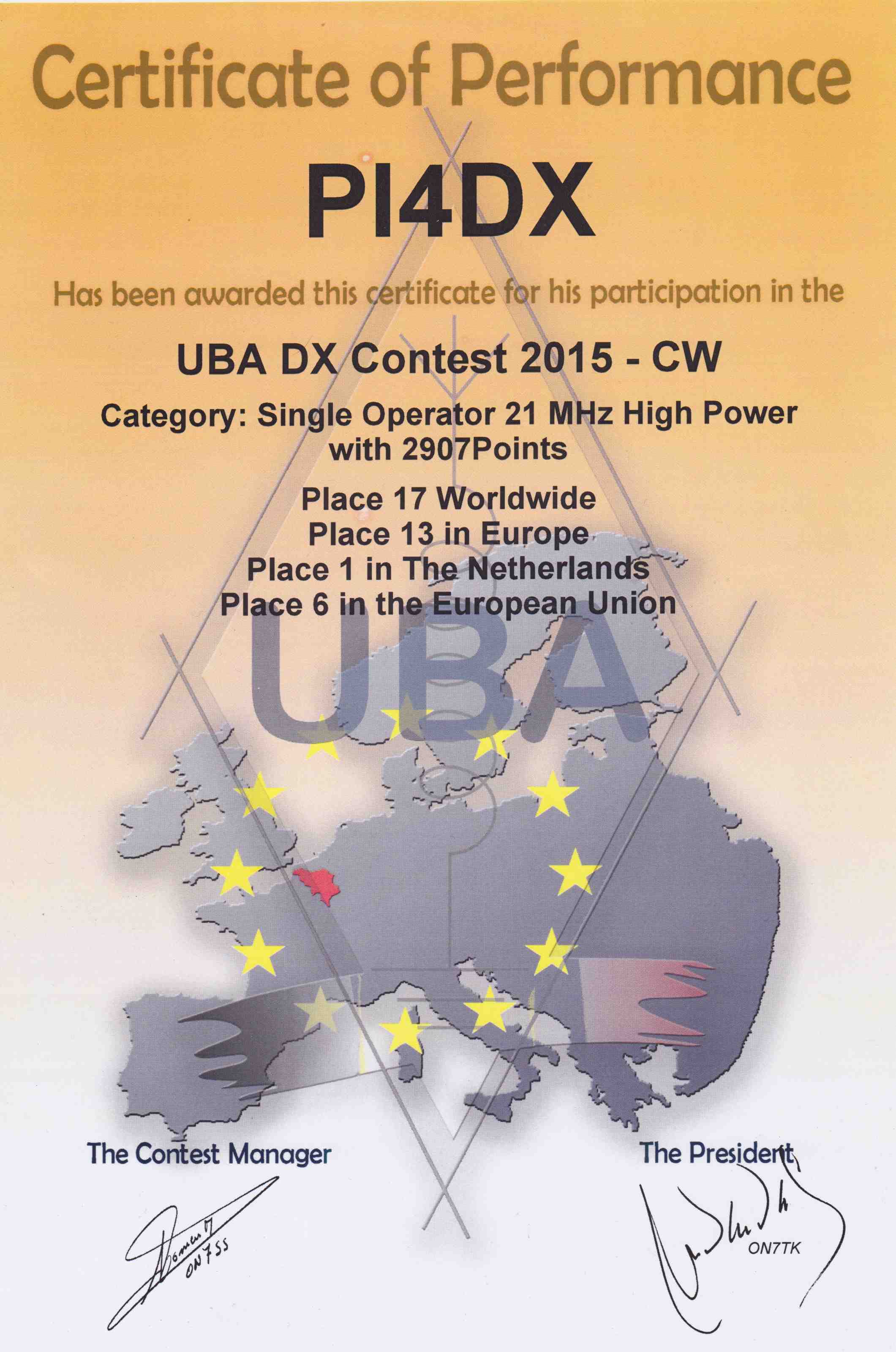 2015 pi4dx UBA CW low